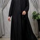 Silk Front Open Abaya