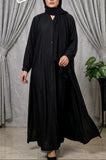 Silk Front Open Abaya