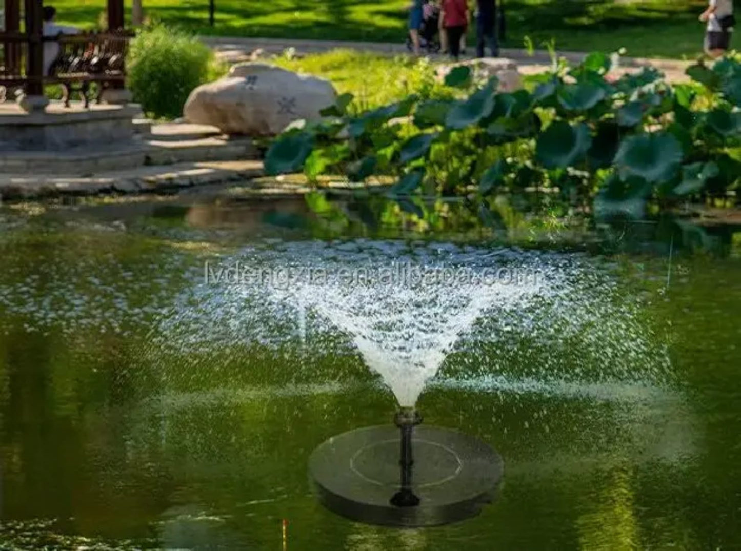 Solar Fountain with 6 Nozzles