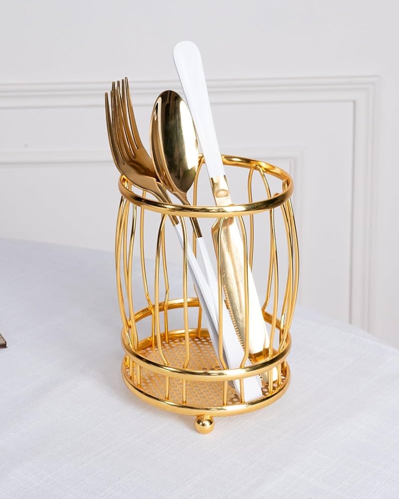 Spoon Holder with Bamboo Tray