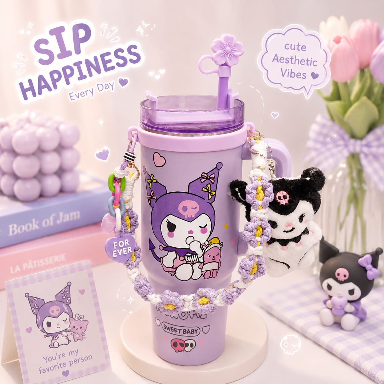 Stainless Steel Tumbler with Accessories