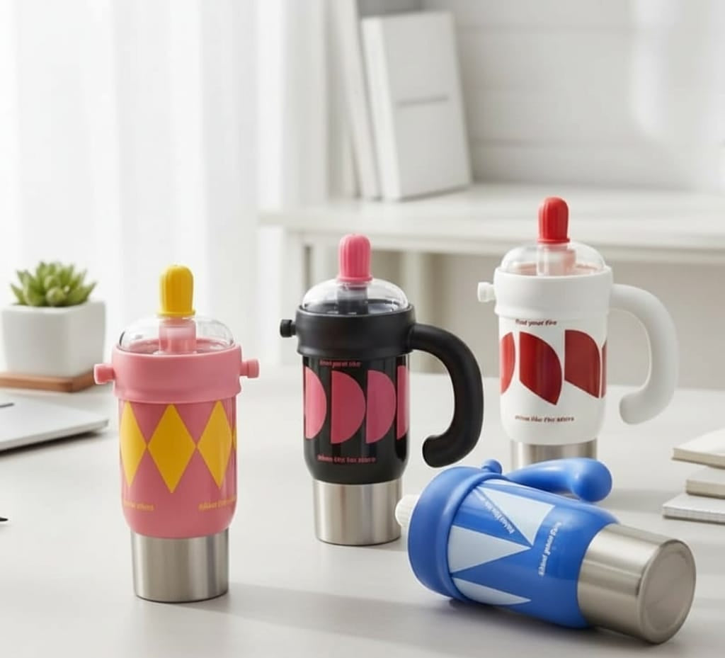 Stainless Steel Tumbler with Straw