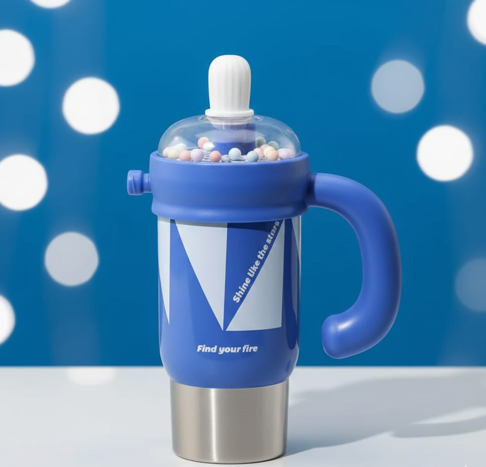 Stainless Steel Tumbler with Straw