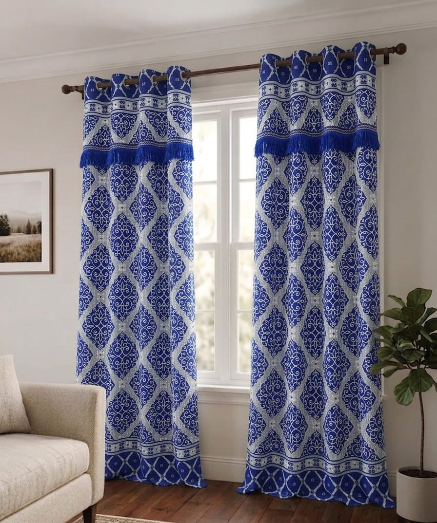 Stitched Curtains – 2 Piece Set