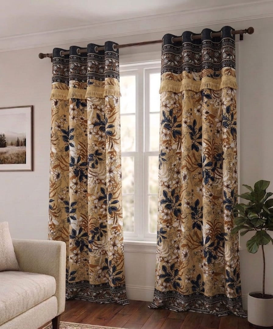Stitched Curtains – 2 Piece Set