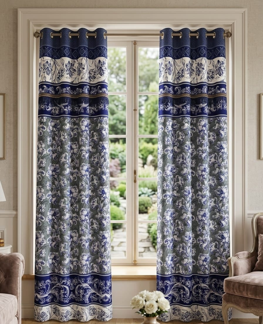 Stitched Curtains – 2 Piece Set