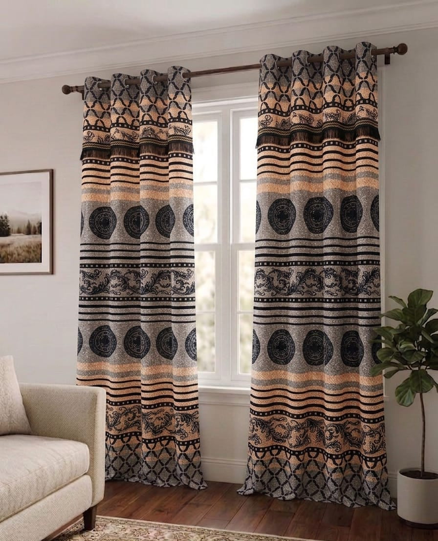 Stitched Curtains – 2 Piece Set