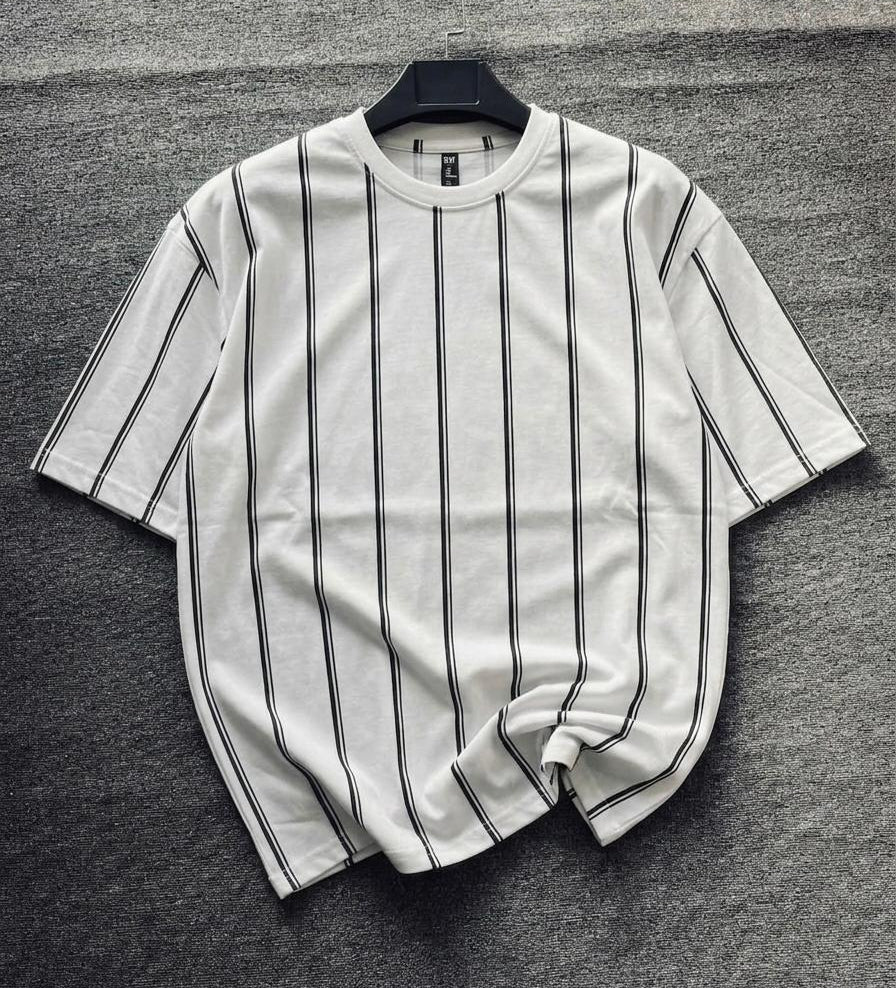 Stripe Printed Drop Shoulder