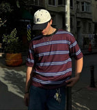 Stripe Printed  Drop Shoulder