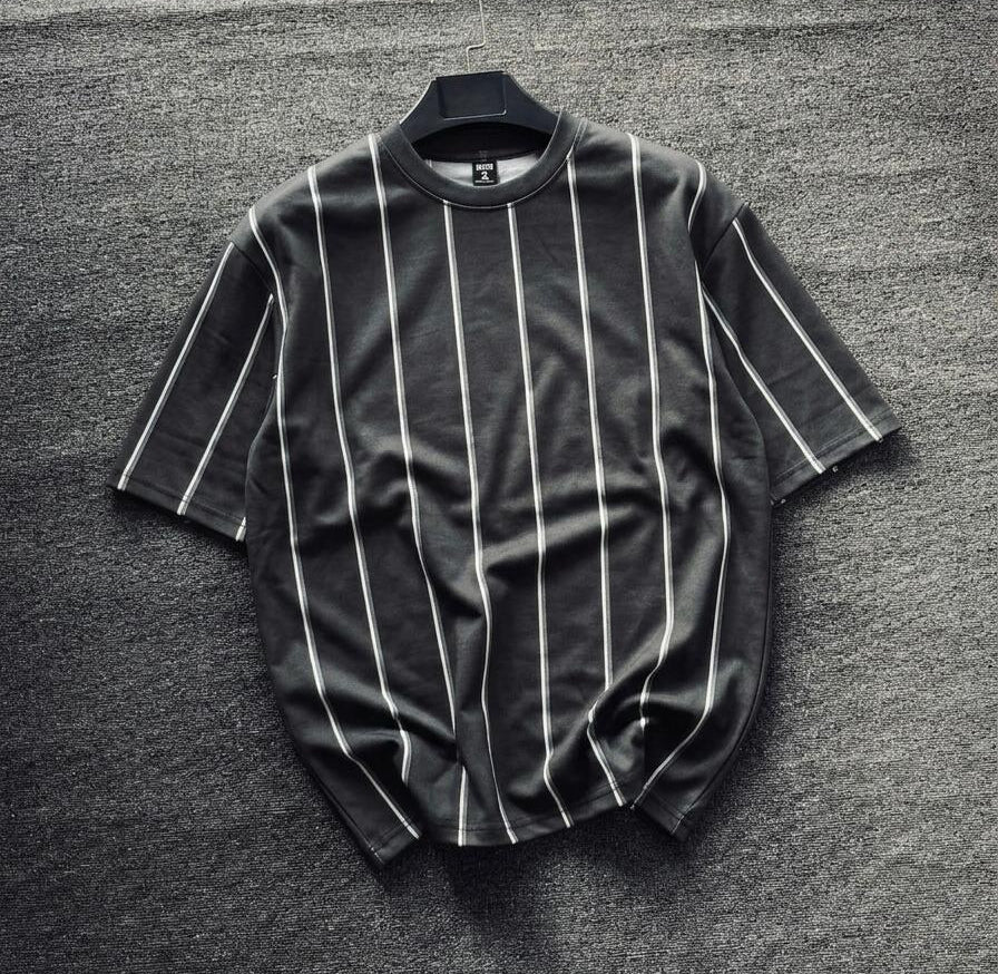 Stripe Printed Drop Shoulder