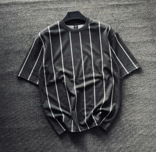 Stripe Printed Drop Shoulder