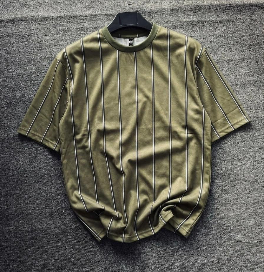 Stripe Printed Drop Shoulder