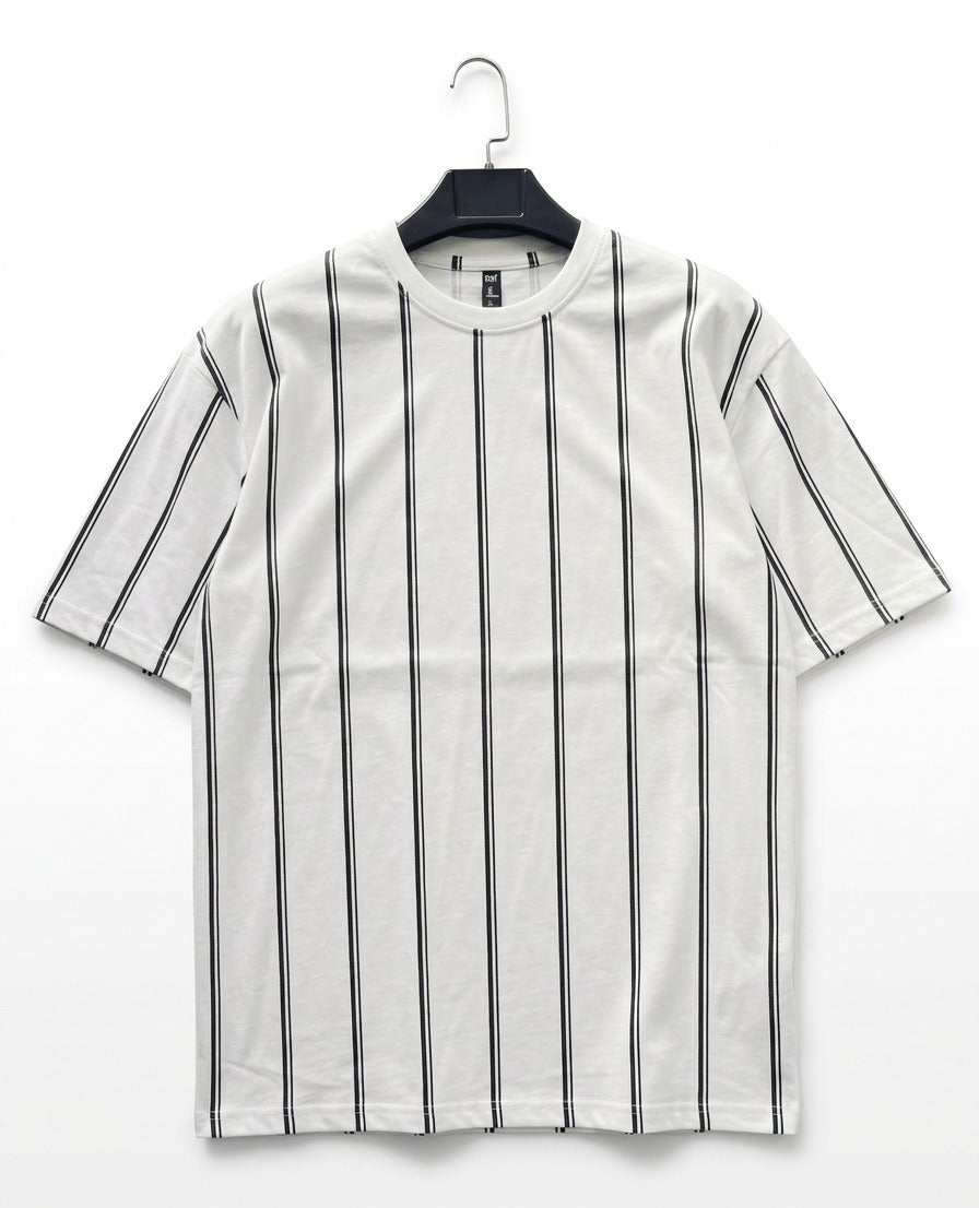 Stripe Printed Drop Shoulder