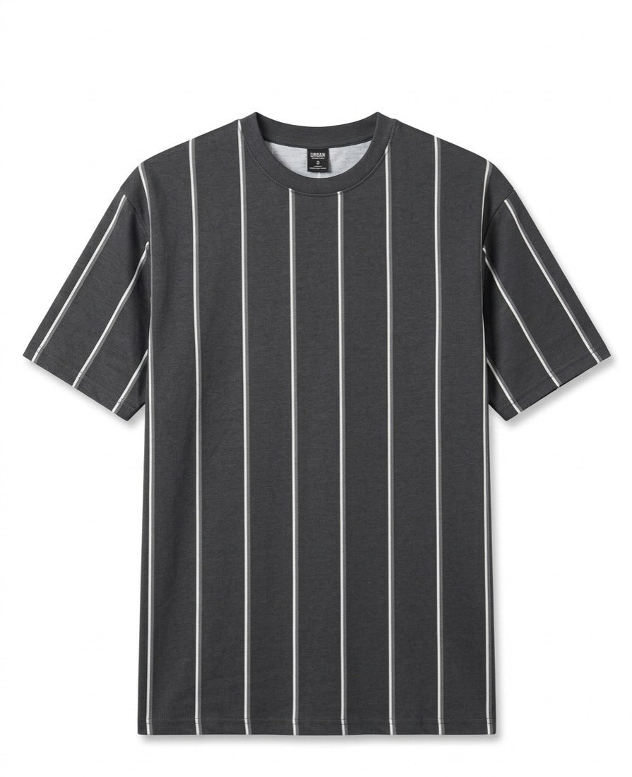 Stripe Printed Drop Shoulder