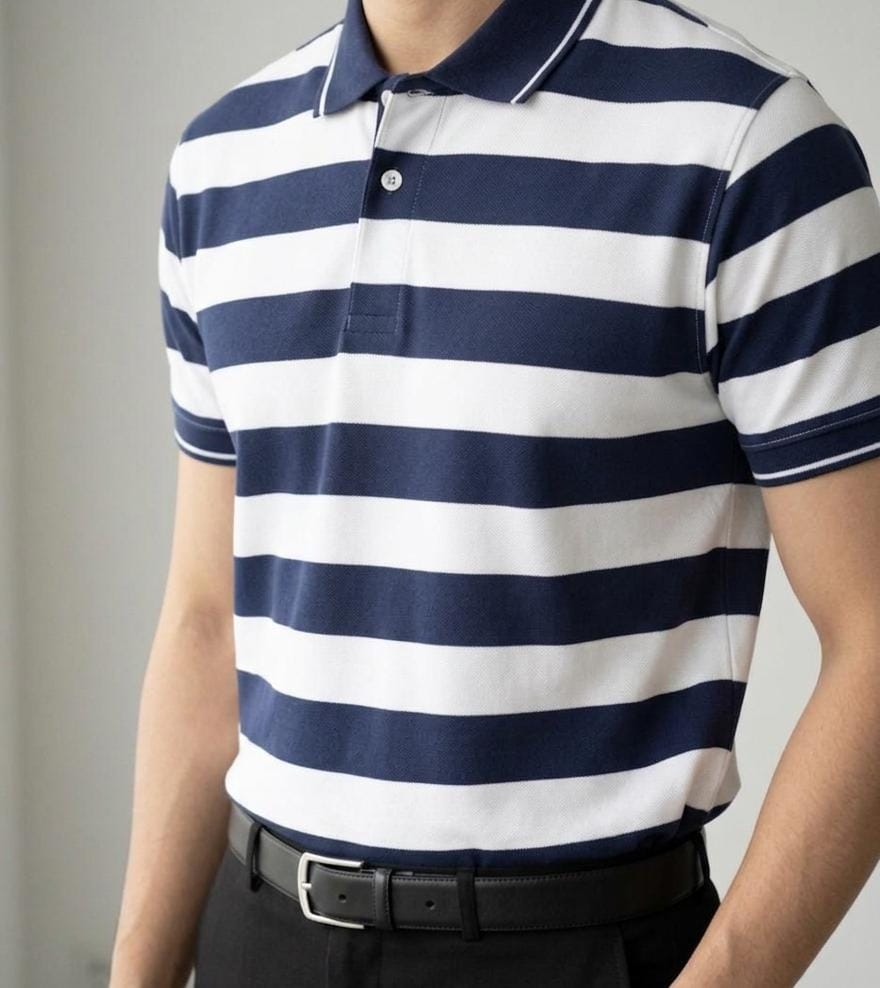 Stripe Printed Polo