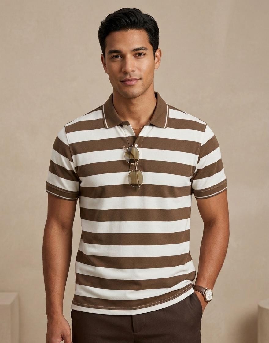 Stripe Printed Polo