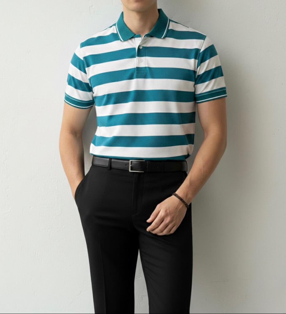 Stripe Printed Polo