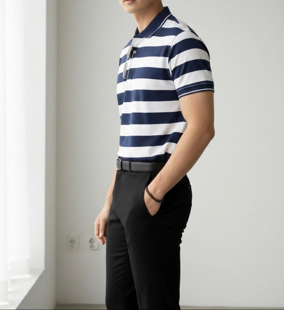 Stripe Printed Polo