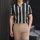 Stripe Zip Polo