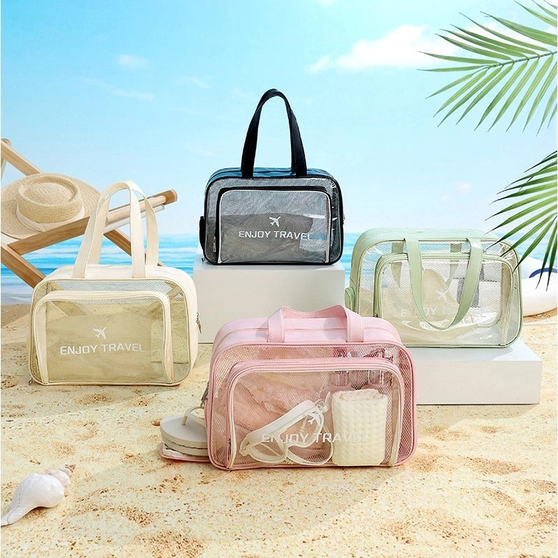 Stylish Dual-Zip Cosmetic Storage Bag