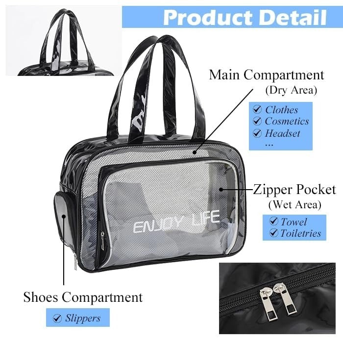 Stylish Dual-Zip Cosmetic Storage Bag