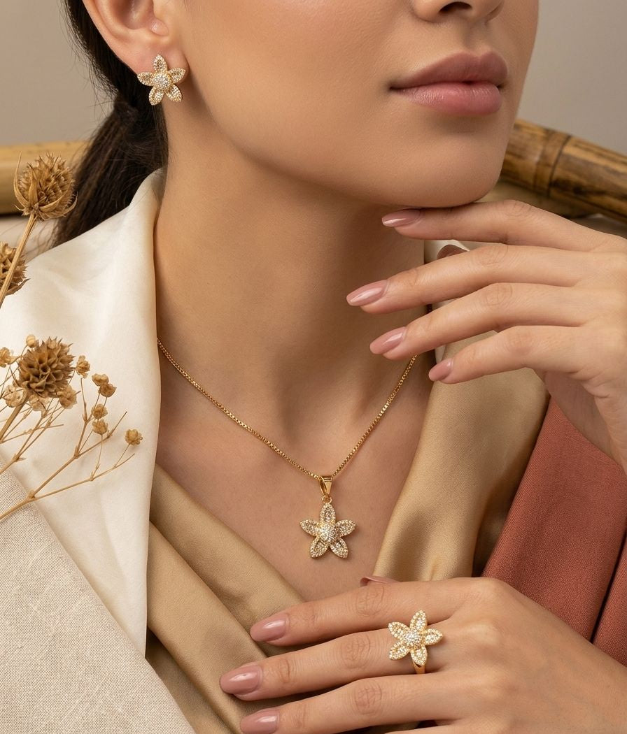 Sunflower Zircon Set