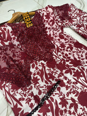 2 Pcs Swiss Lawn Suit