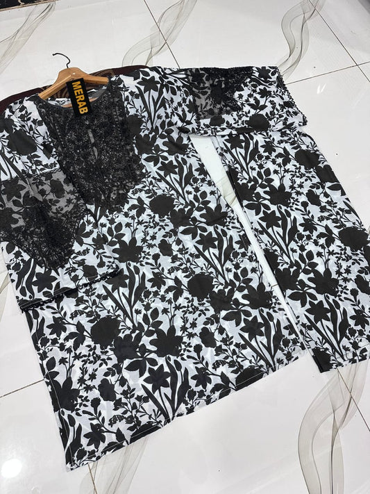 2 Pcs Swiss Lawn Suit