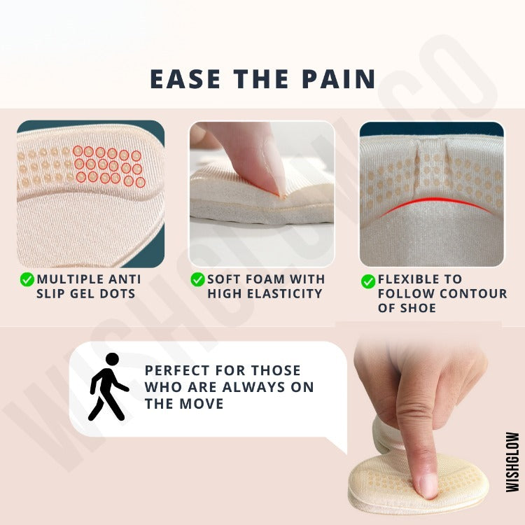 Pack of 7 T-Shape Shoe Heel Insoles