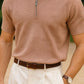 Texture Zipper Polo