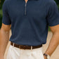Texture Zipper Polo