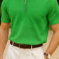 Texture Zipper Polo