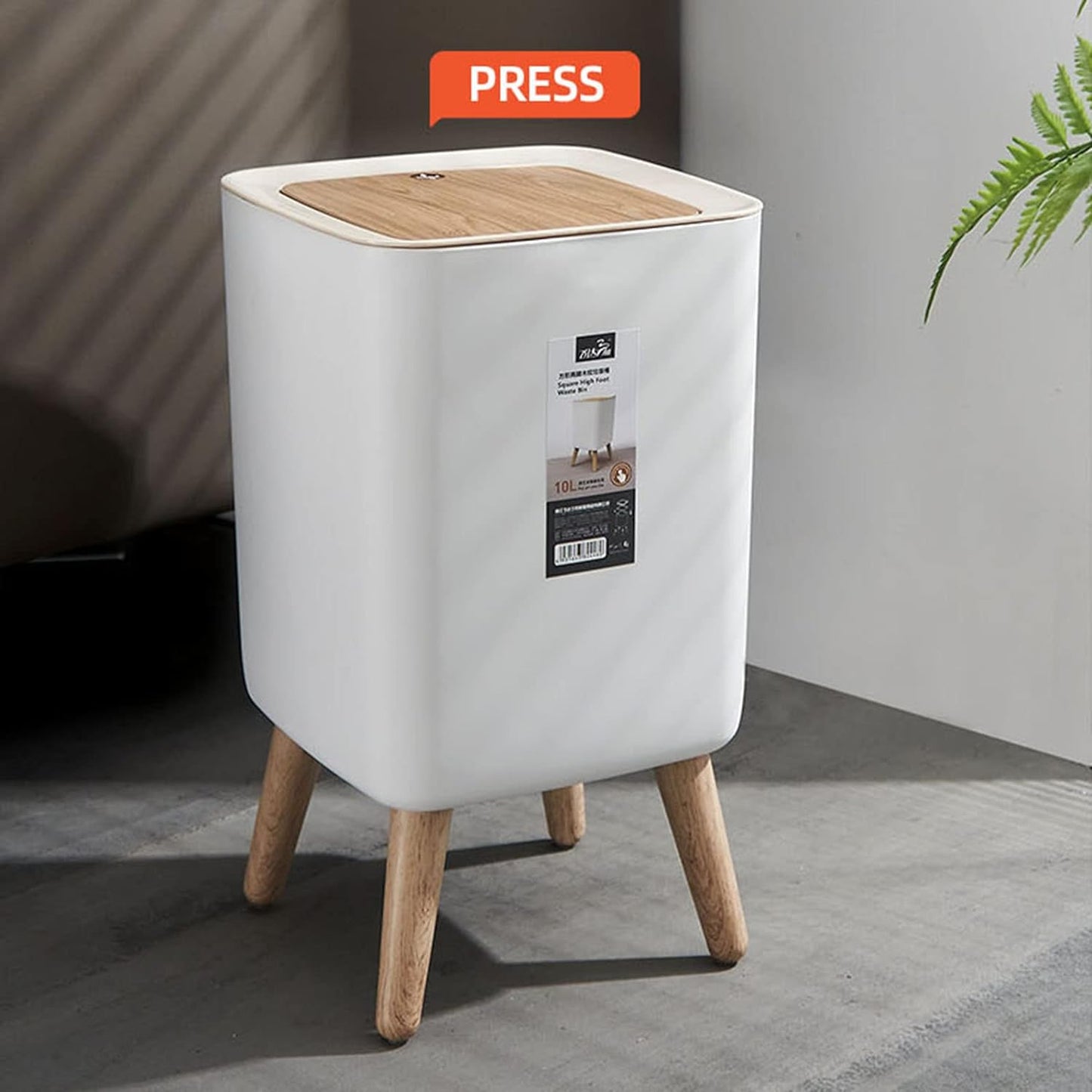 Touch Opening Plastic Dustbin