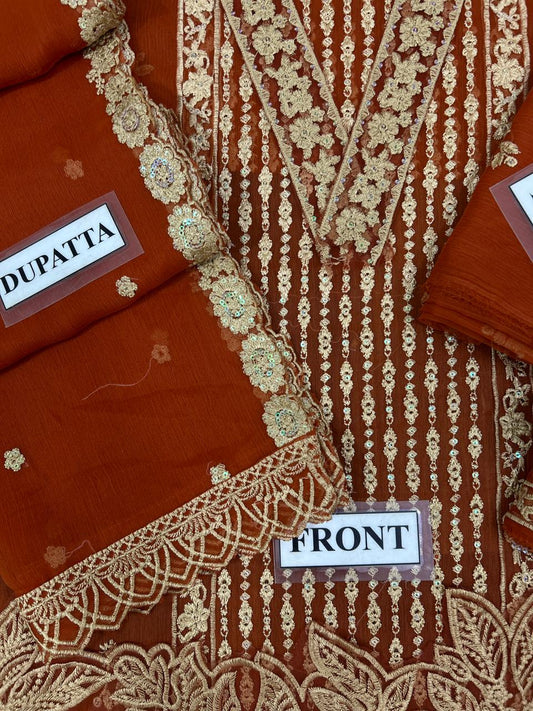 Unstitched Chiffon Suit