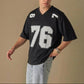 V Neck 76 Printed Drop Shoulder