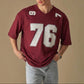 V Neck 76 Printed Drop Shoulder