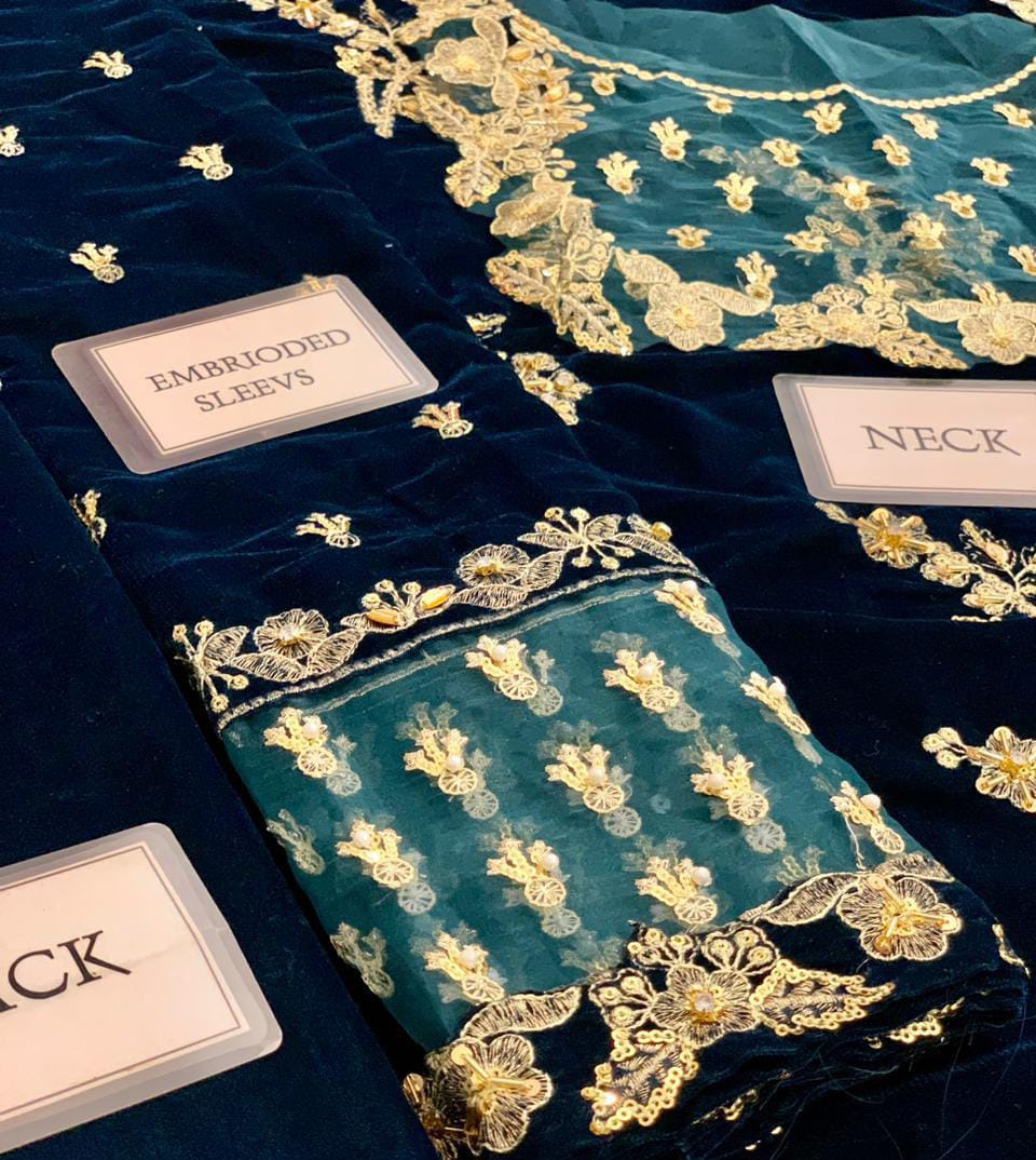 Velvet Embroidered Suit