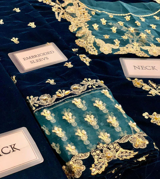 Velvet Embroidered Suit