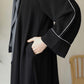 Front Platted Zip Abaya