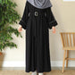 Front Platted Zip Abaya