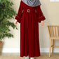 Front Platted Zip Abaya