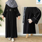 Front Platted Zip Abaya