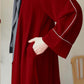 Front Platted Zip Abaya
