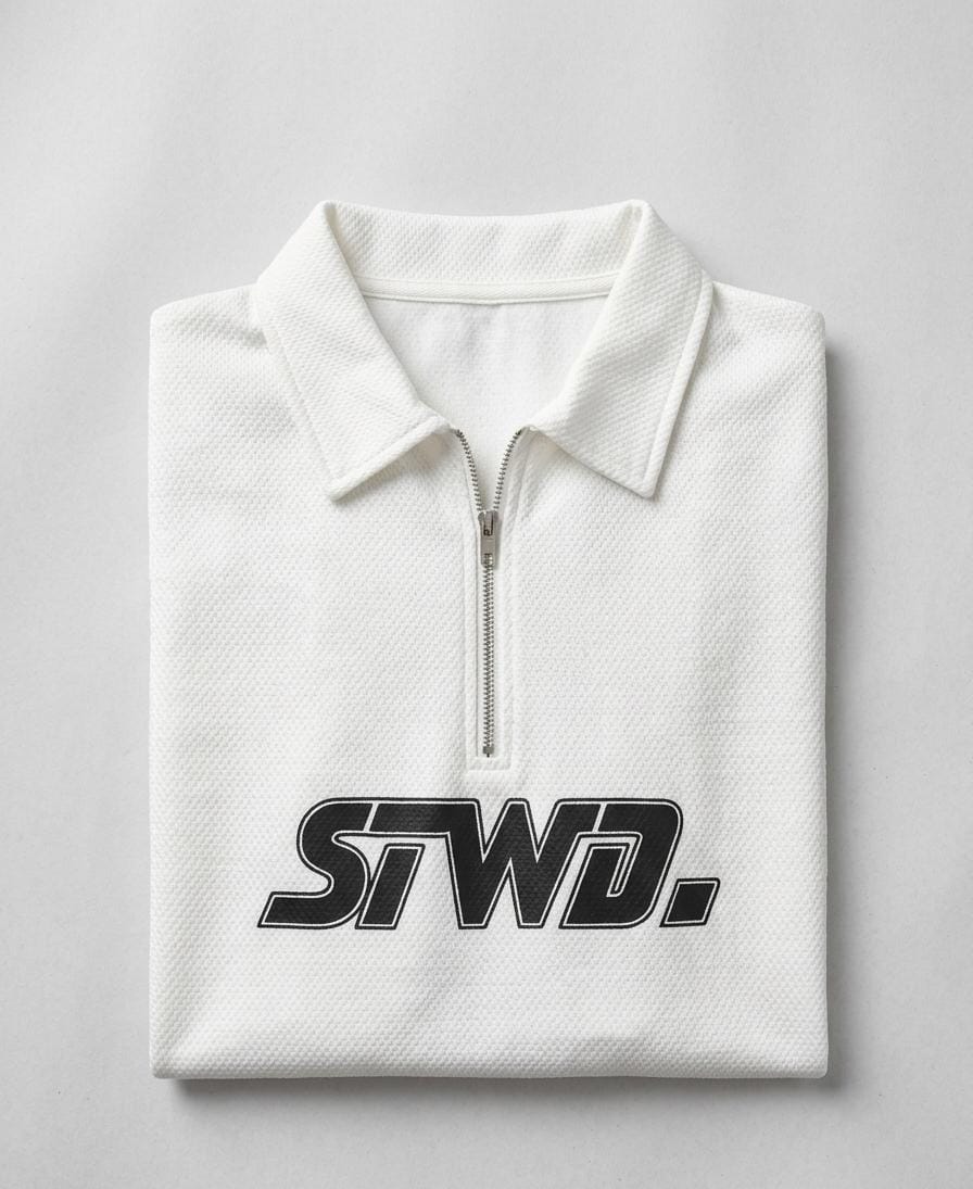 Printed Zip Polo
