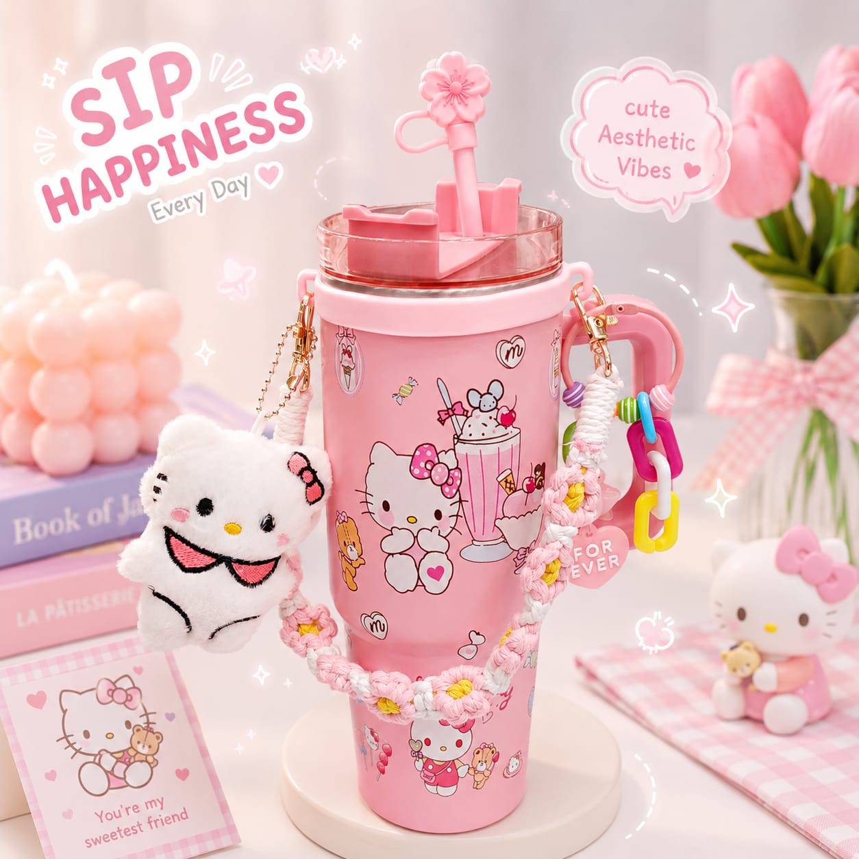 Stainless Steel Tumbler with Accessories