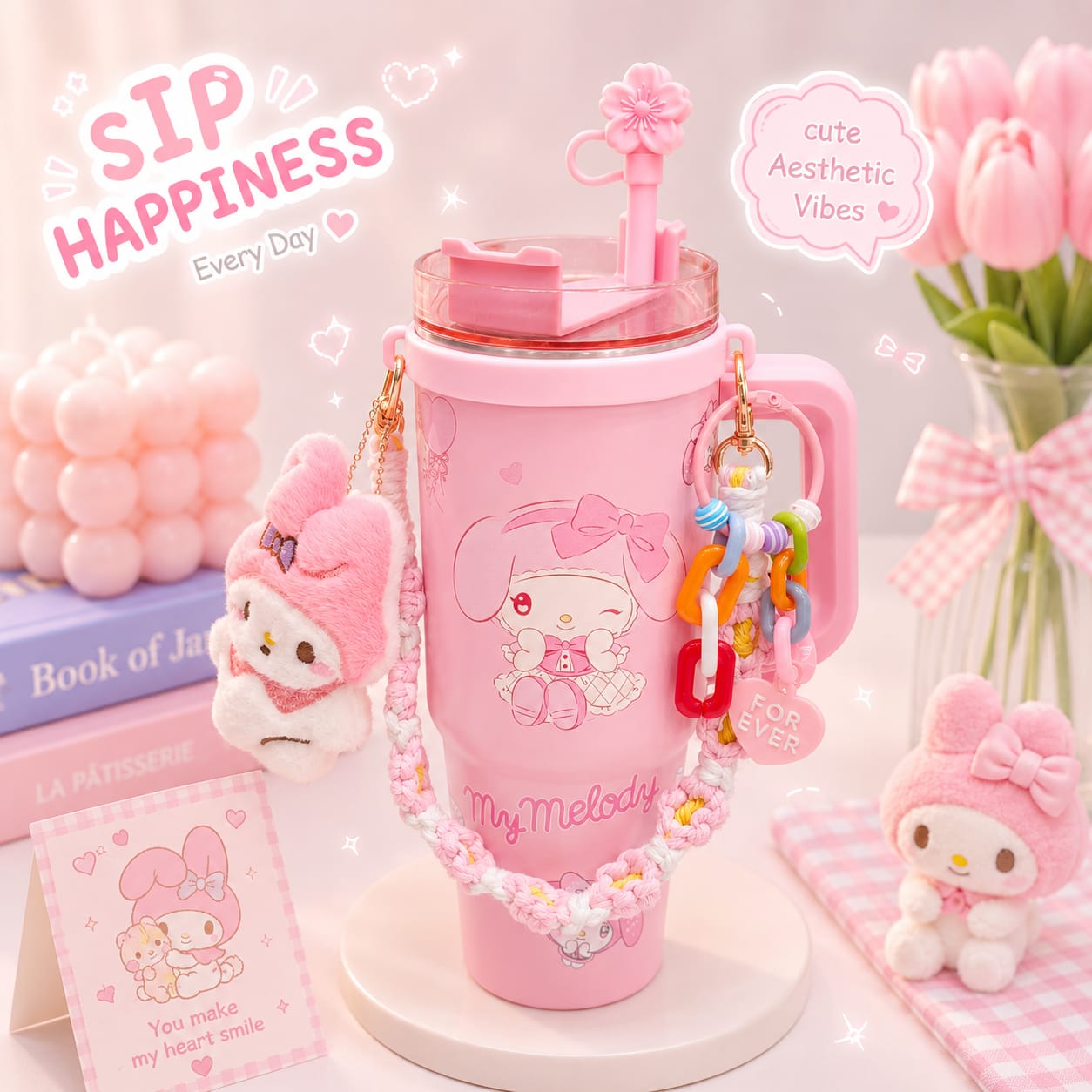 Stainless Steel Tumbler with Accessories