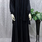 Silk Front Open Abaya