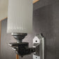 White Ribbed Wall Lamp with Brass Bracket