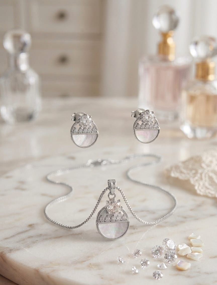 Zircon Locket Set