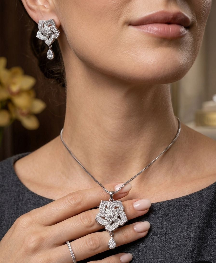 Zircon Locket Set